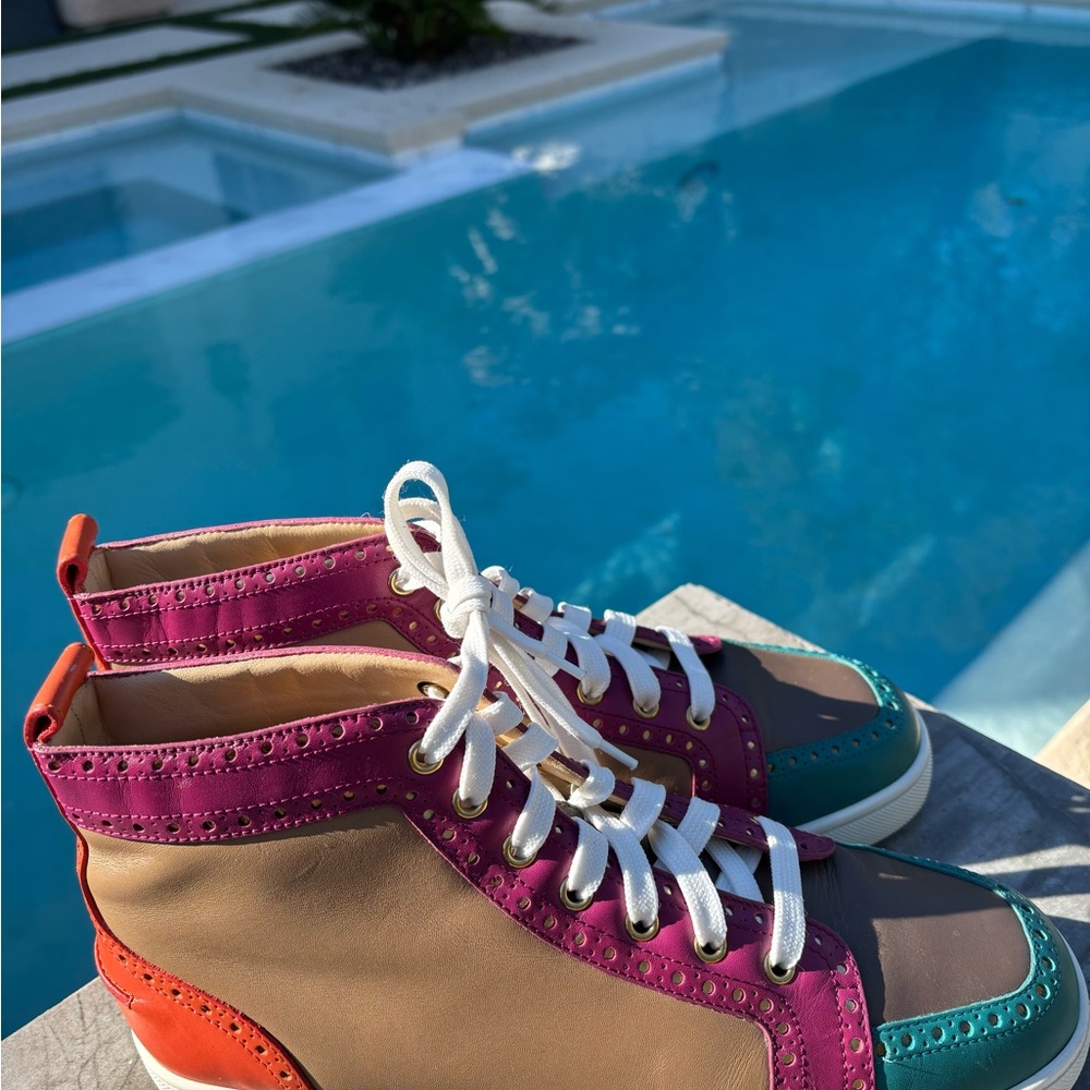 Colorful High-Top Sneakers - Picture 2 of 5